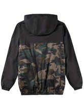 Load image into Gallery viewer, Men’s Camouflage Hooded Zip-Up Jacket
