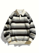 Load image into Gallery viewer, Stripe Knit Polo Top
