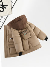 Load image into Gallery viewer, Boys’ 1997 Vintage Fleece-Lined Hooded Winter Coat
