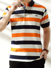 Load image into Gallery viewer, Patchwork Stripe Polo
