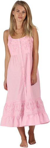 Nightgowns for Women - Night Dress for Women Sleepwear, Ruby 100% Cotton Gown