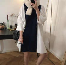 Load image into Gallery viewer, Round collar sleeve loose A letter baby shirt dress female
