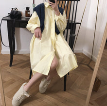 Load image into Gallery viewer, Chic fresh minimalist baby shirt loose thin A word skirt dress dress
