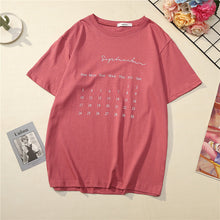 Load image into Gallery viewer, College Feng Sleeve T-Shirt Female Loose with printing Set
