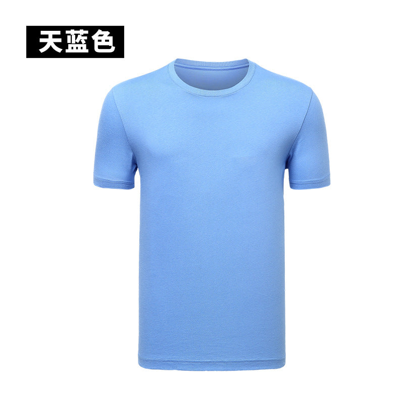 short-sleeved cotton T-shirt with custom print LOGO