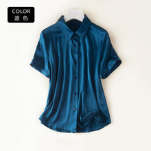 Load image into Gallery viewer, Silk short-sleeved professional dress shirt
