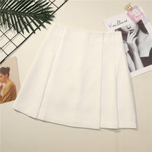 Load image into Gallery viewer, Stitching anti-lighting A word skirt pleated thin skirt
