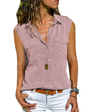 Load image into Gallery viewer, Summer New Women Shirt Lacked Sleeveless Shirt Women&#39;s
