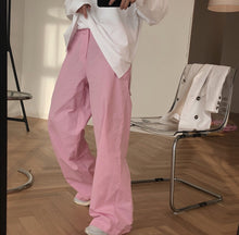 Load image into Gallery viewer, Straight wide leg pants high waist thin casual pants fashion thin mop trousers
