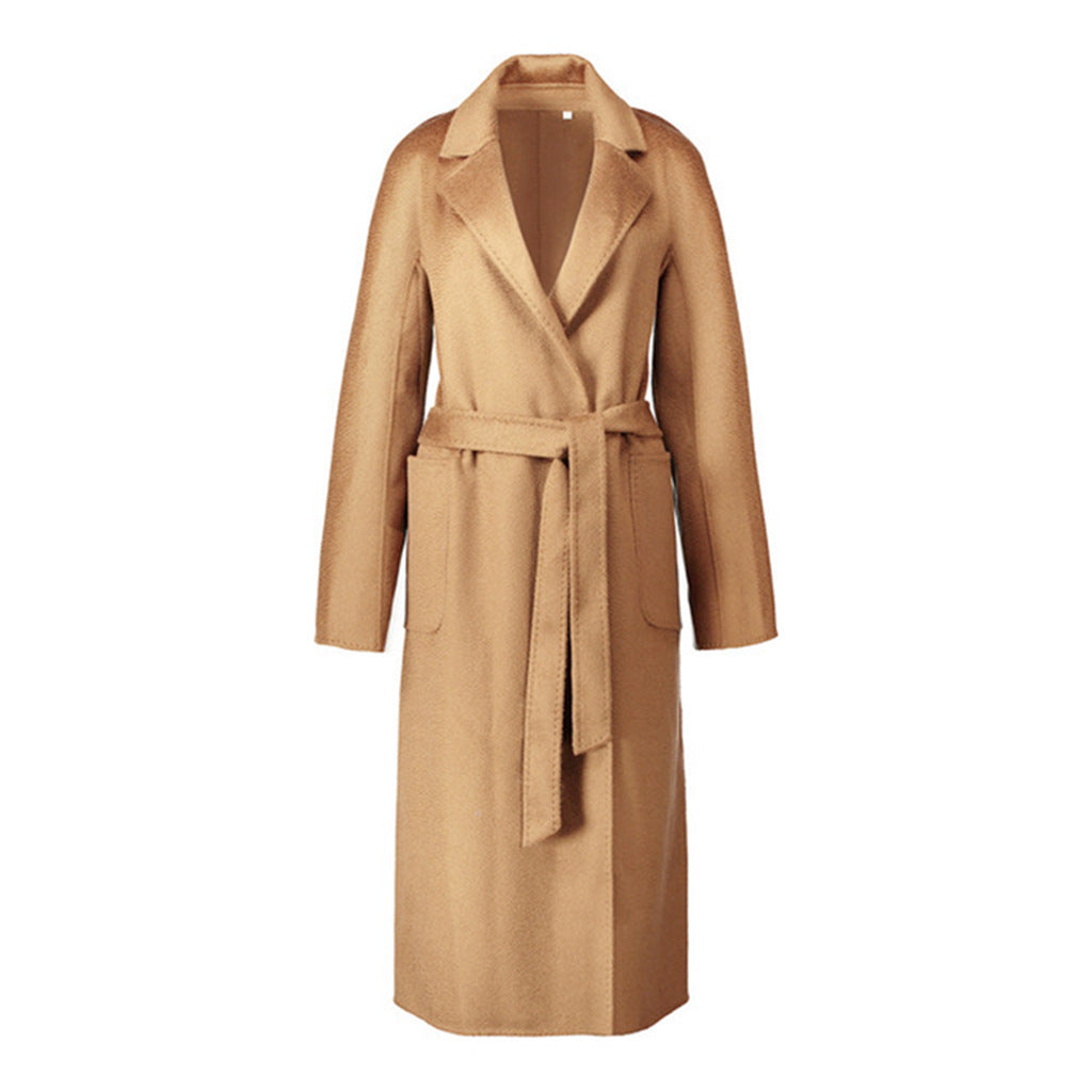 Double-sided cashmere coat high-end bathrobe wool coat wind clothing