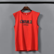Load image into Gallery viewer, Men&#39;s chinese print sleeveless T-shirt
