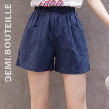 Load image into Gallery viewer, High waist summer cotton loose of the three-point hot pants summer
