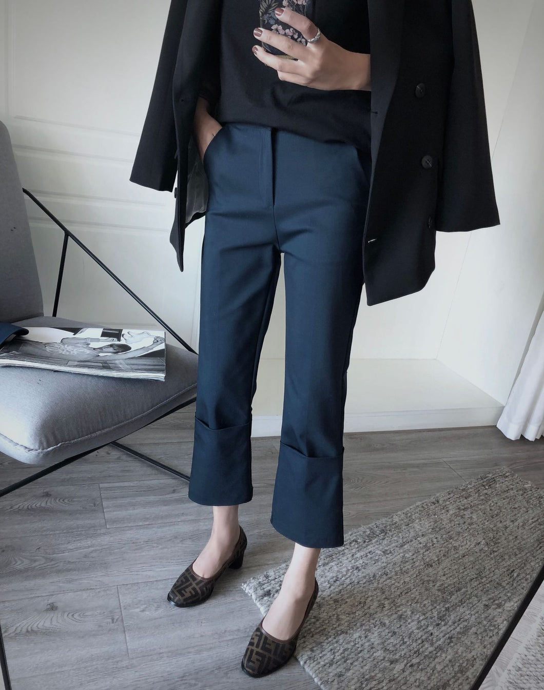 Slim Foundation Casual Pants Bright Comfort Suit Treasure