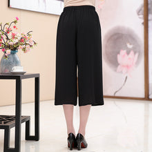 Load image into Gallery viewer, Loose waist grandmother wide leg pants straight pants
