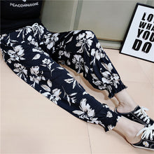 Load image into Gallery viewer, high waist lights cage pants leisure harem pants
