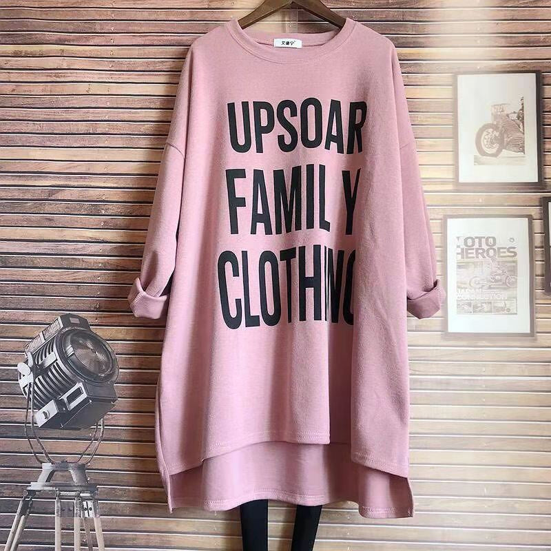 Loose cover small long sleeves letter T-shirt pregnant women bottoming