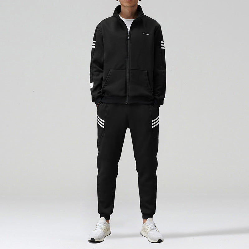 Men's casual sports suit with set of simple spring