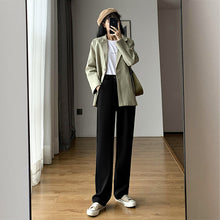 Load image into Gallery viewer, Loose straight vertical slim casual casual small son mopping wide leg pants
