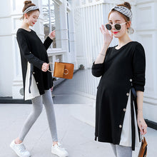 Load image into Gallery viewer, Long section long sleeve bottoming shirt loose size T-shirt
