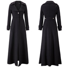 Load image into Gallery viewer, Woolen coat women&#39;s high collar coat long windbreaker

