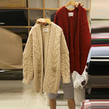 Load image into Gallery viewer, Long section thick line sweater coat wholesale
