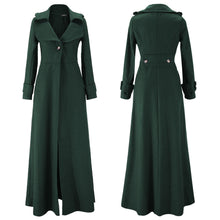 Load image into Gallery viewer, Woolen coat women&#39;s high collar coat long windbreaker
