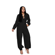 Load image into Gallery viewer, Jumpsuit Full Sleeve Button Up Overalls With Sashes Streetwear
