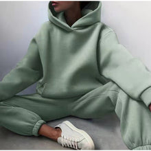 Load image into Gallery viewer, Warm Hoodie Sweatshirts and Long Pant Fleece Two Piece Sets
