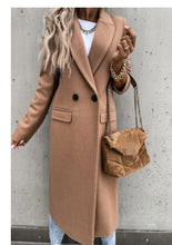Load image into Gallery viewer, Long suit collar wool coat women&#39;s coat
