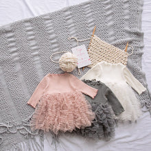 Load image into Gallery viewer, Baby blast Princess splicing mesh yarn Fluffy dress
