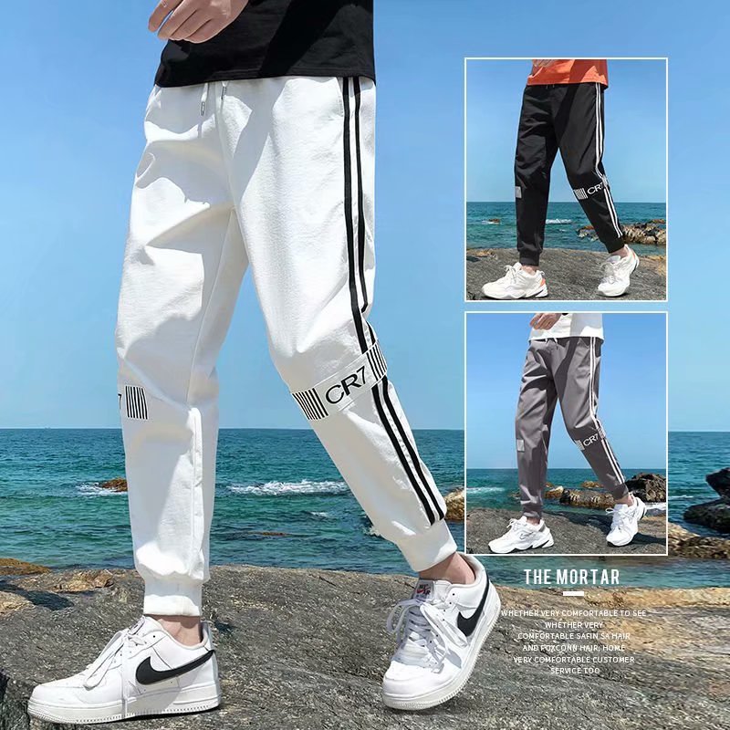 Men's casual rod strips pants