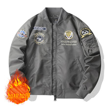 Load image into Gallery viewer, Tiger embroidery baseball service large size jacket worker jacket tide
