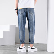Load image into Gallery viewer, Men&#39;s straight jeans with Japanese print
