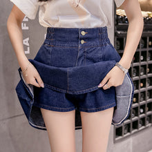 Load image into Gallery viewer, Short skirt female skirt large size high waist pleated dress
