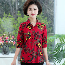 Load image into Gallery viewer, Shirt Lilion Long Sleeve Middle-aged Mother Pack Middle-aged
