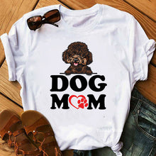 Load image into Gallery viewer, Poodle dog mother women&#39;s t-shirt summer loose short-sleeved
