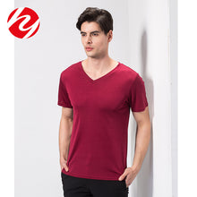 Load image into Gallery viewer, V-neck silk short sleeve T-shirt
