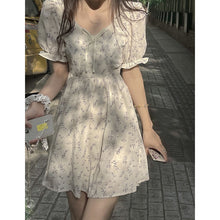Load image into Gallery viewer, summer gentle fracture spool sleeves chiffon skirt can send
