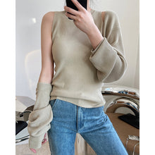 Load image into Gallery viewer, hipster design vest two-piece slim shawl sleeve sweater set
