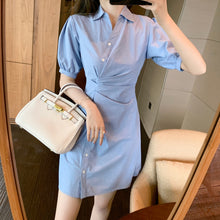 Load image into Gallery viewer, Sweet temperament thin short-sleeved dress women
