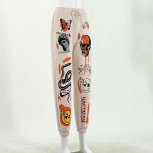 Load image into Gallery viewer, Multi-pattern printed straps thickened warm casual pants
