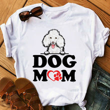 Load image into Gallery viewer, Poodle dog mother women&#39;s t-shirt summer loose short-sleeved
