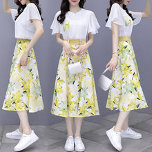 Load image into Gallery viewer, Summer skirt two-piece blossom dress
