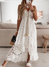 Load image into Gallery viewer, Summer new lace sling big pendulum dresser dress
