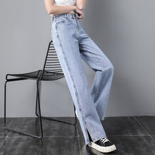 Load image into Gallery viewer, Real shot wide legs with straight jeans
