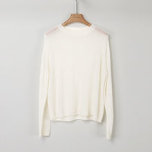 Load image into Gallery viewer, Round neck long sleeve sweater of temperament loose bottom woolen
