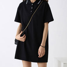 Load image into Gallery viewer, Summer fashion new style POLO collar student T-shirt dress
