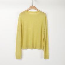 Load image into Gallery viewer, Round neck long sleeve sweater of temperament loose bottom woolen
