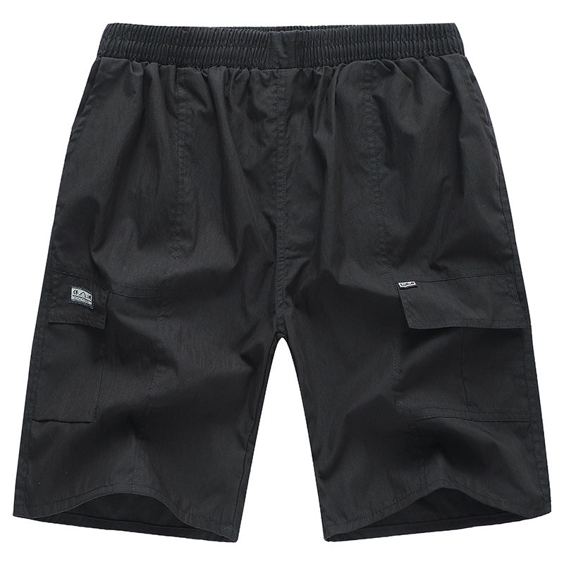 men's multi-pocket cotton shorts