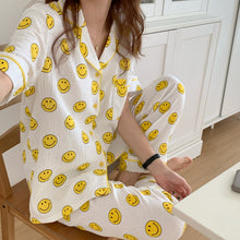 Load image into Gallery viewer, Short-sleeved loose and comfortable home clothes suit thin
